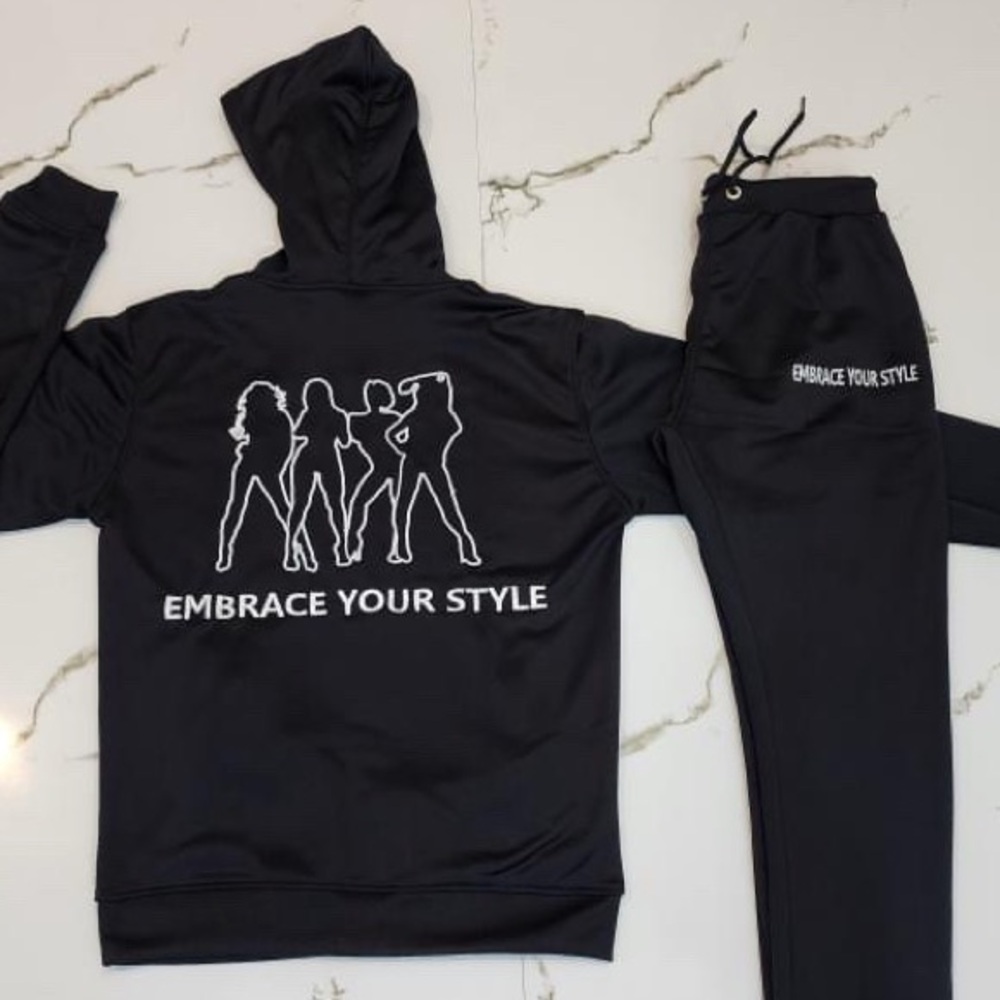 Black & Pink Women's Hoodie Set